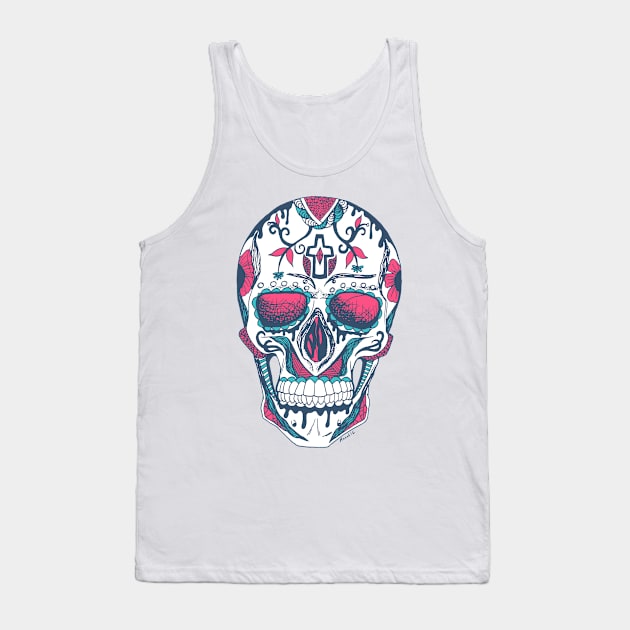 Sofea Los Muertos Skull Tank Top by kenallouis